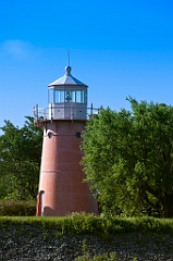 Old Isle La Motte Lighthouse Tower Surrounded by Trees